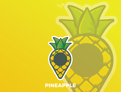 pinapple art branding design flat graphic design icon illustration illustrator logo minimal