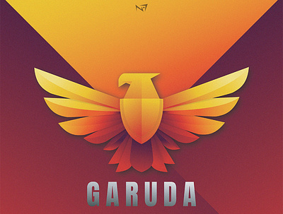 Garuda art branding design flat graphic design icon illustration illustrator logo minimal