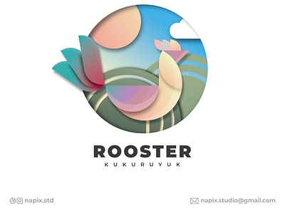 ROOSTER art branding design flat graphic design icon illustration illustrator logo minimal