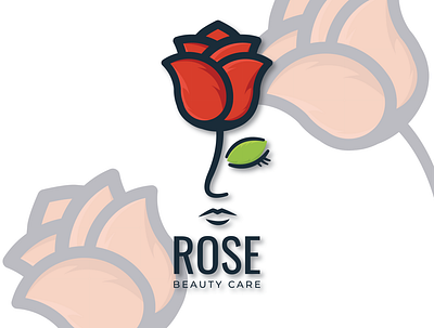 rosebeautycare art branding design flat graphic design icon illustration illustrator logo minimal