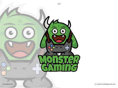 Monster Gaming branding design graphic design icon illustration illustrator logo minimal