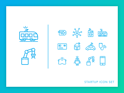 Startup Icon Set design icons line set startup ui