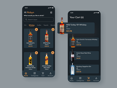 Liquor Store App - Dark Mode