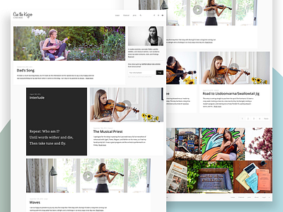 Music Blog – Homepage articles blog classical music design frontpage homepage instagram music post quote ui web website wordpress theme