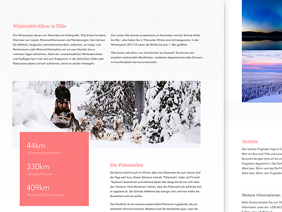 Lapland's Regions – VisitFinland Campaign design lapland site snow statistics stats travel visit finland web website