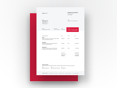 Invoice Template – Personal Branding billing brand branding design identity indesign invoice minimal print template