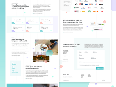 Consulting | Content cards consulting content counter form gradients homepage minimalistic one pager sans serif ui ux web website