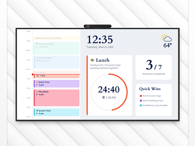 Daily Schedule TV App Concept app calendar tv app ui