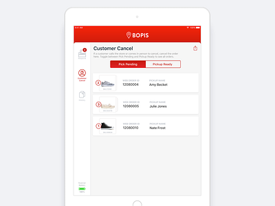 Associate BOPIS App app design ecommerce ui