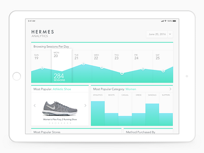 Hermes Analytics analytics app charts data design ui