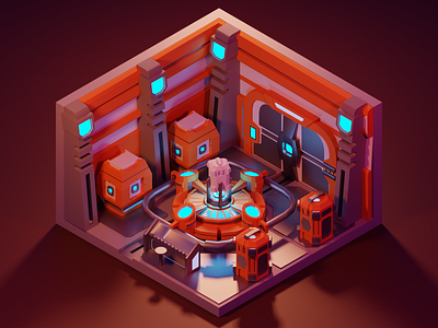 Sci-Fi Room blender blender3d