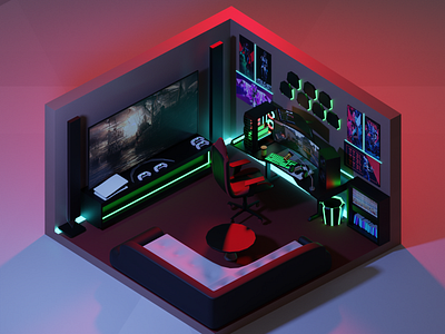 Gaming Room By Laxmean On Dribbble