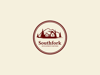 SouthFork - Development Partners branding design graphic design home house illustration logo montain real estate vector