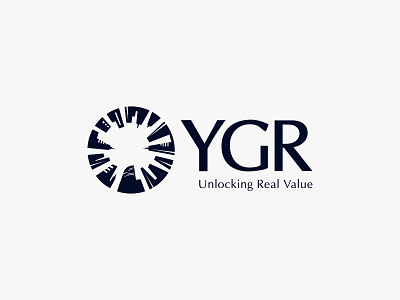 YGR - Unlocking Real Value branding comercial design designs elegant fresh graphic design icon logo logodesign new real estate simple vector