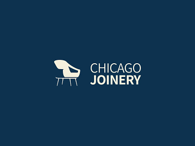 Chicago Joinery branding chair design graphic design icon logo monogram negative negative space sofa space vector