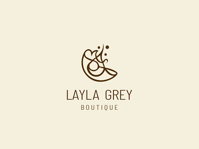 Layla Grey Boutique beauty boutique boutiques branding design graphic design icon illustration logo salon spa vector