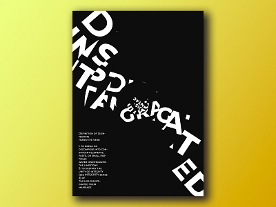 Poster text design disintagrate photoshop postcard poster poster art poster text text