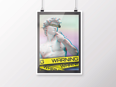 Warning poster | wrng design photoshop postcard poster poster art poster design