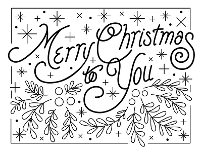 Merry Christmas to You! card christmas gocco holiday illustration lettering print type typography