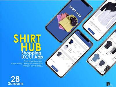 Shirt Hub app branding design graphic design logo ui ux