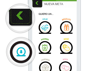 UX/UI concept. App Coinc. ana rebeca perez app buttons data detail icons ios iphone minimal slide ui ux