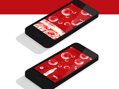 Game Cocacola ana rebeca perez app application bubble coca cola design game iphone mobile prototype red ui