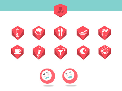 Flat icons for mobile app (GameCheck)