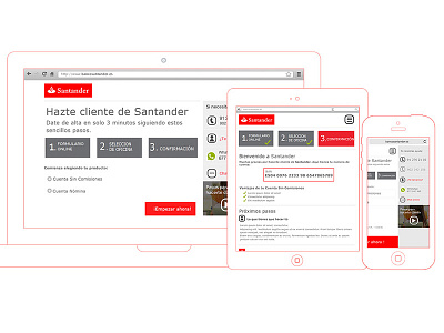 Adaption for touch/mobile devices. Santander adapt ana rebeca perez mobile relaunch responsive santander tablet touch user experience ux web website