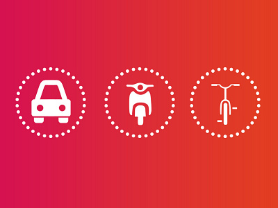 Fun Icons Transport ana rebeca perez bike buttons car icon icons motor motorcycle pictograph set ui user interface