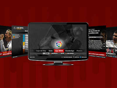 Design for smart TV application. "As". Sport