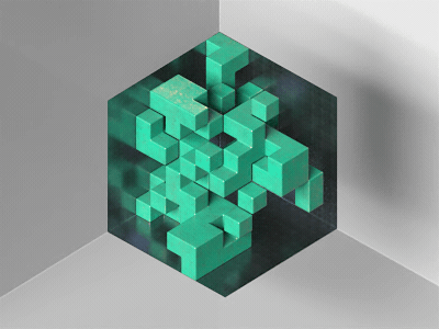 Mosaic Moving Cubes ae c4d gif mg motion graphic motiongraphics