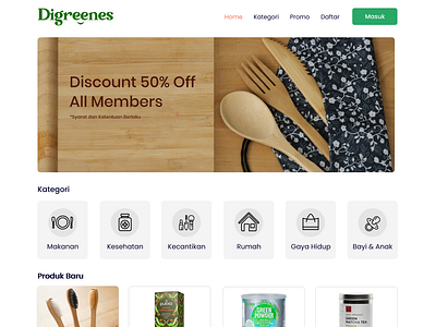 Landing Page Digreenes Website