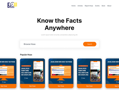 Landing Page Fact Checker UI branding design illustrator ui ux web website