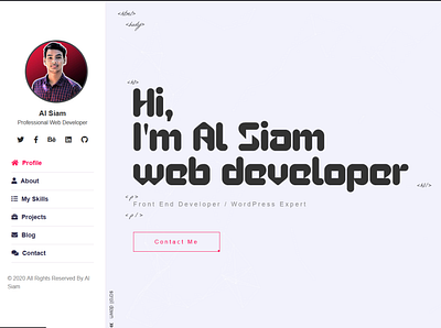 Al Portfolio - Full Stack Web Application branding design ui ux web app website