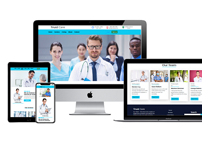 Trust Care - Medical Care Application branding design ui ux web app website