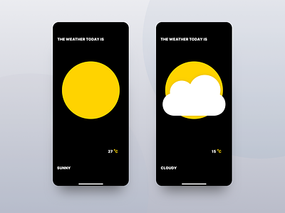 Weather App app design flat iphone app iphone x mockup ui ux vector