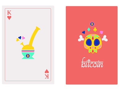 Bitcoin Card Deck 4 / 4 art bitcoin deck of cards design drugs edgy flat graphic design illustration illustrator minimal popart vector vibrant