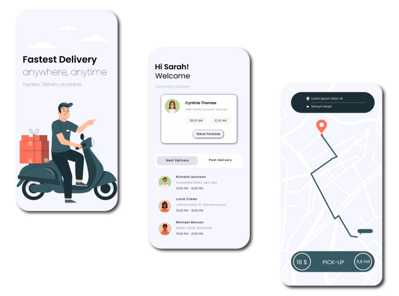 Delivery app - UI design by Jiban Khan on Dribbble