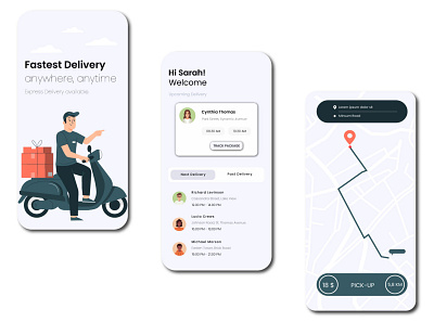 Delivery app - UI design application application design branding design illustration mobile mobile application ui ui app ui design uiux ux app