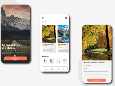 Travel app - UI design