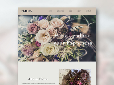 Flower Shop Website - Landing Page landing page landing page ui landing page ux ui design ui ix ui website ux design ux website website website design website ui design website ux design