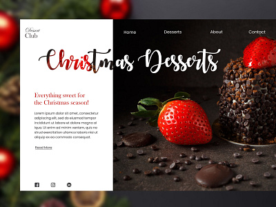 Christmas Desserts Bakery Website - Landing page landing page landing page design landing page ui ui ux web design web ui web ux website website design website ui design