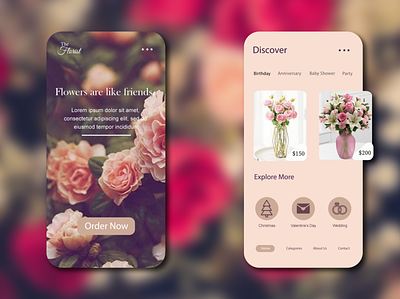 Online Florist Shop - UI design app design application design mobile mobile app mobile application ui app design ui design ui ux ui ux design ux app design ux design