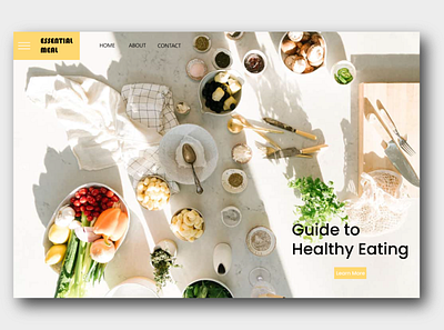 Healthy Eating Guide Website - Landing page