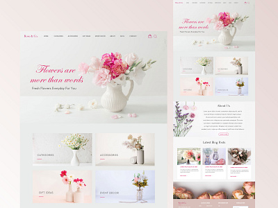 Website Landing Page - Flower E-shop