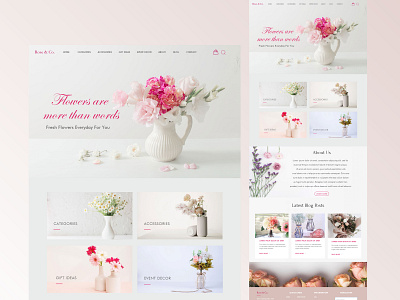 Website Landing Page - Flower E-shop e commerce e shop e store flower shop flowers landing page landing page design landing page ui ui design ui ux design ux design web design web design ui web design ux website design