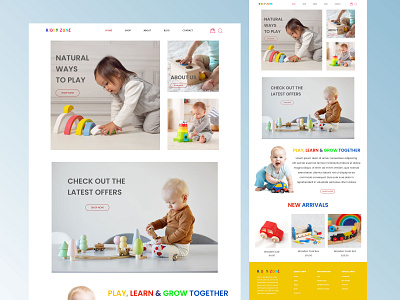 Website Landing Page - Children's Toy Shop