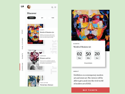 Art Social App Design