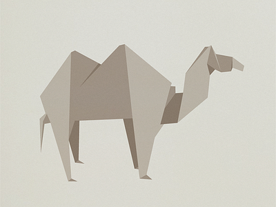 Camel Origami Illustration