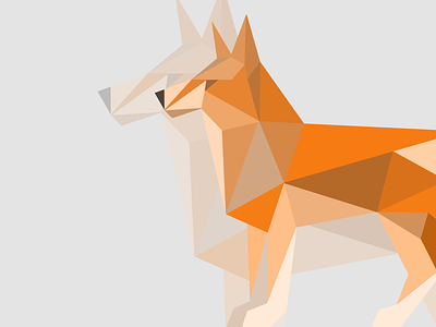 Polygon Fox Illustration 3d animation app branding design fox graphic design icon illustration logo motion graphics nft polygon typography ui ux vector